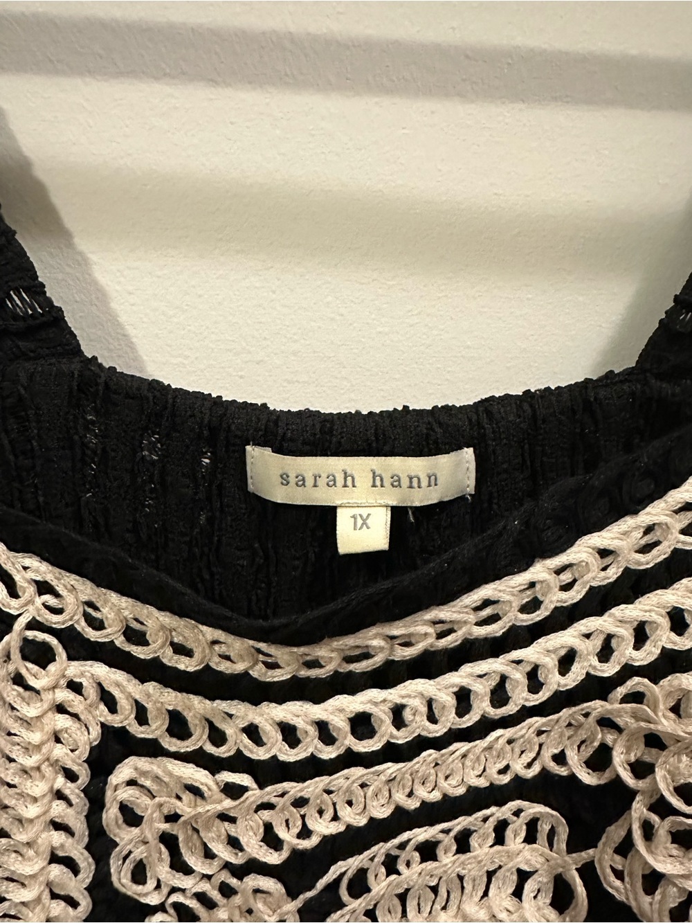 NWOT Sarah Hann x Anthropologie Flutter-Sleeve Crochet Top - 1X - Picture 6 of 6